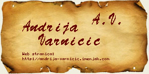 Andrija Varničić vizit kartica